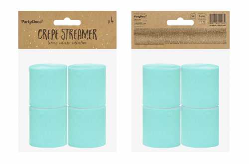 4 Rouleaux de papier crépon - turquoise
