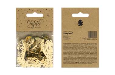Confettis feuilles tropicales - doré