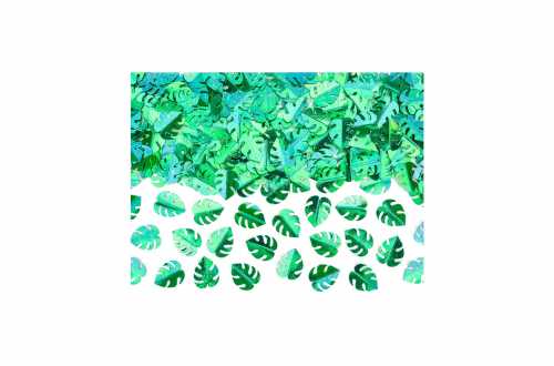 Confettis feuilles tropicales - vert