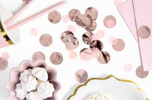 Confettis cercle rose pour deco