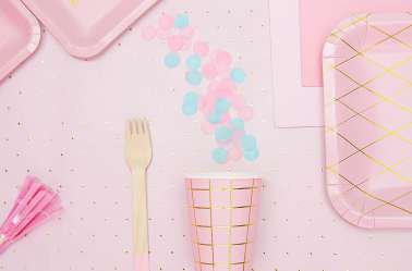 Confettis cercle - bleu pastel