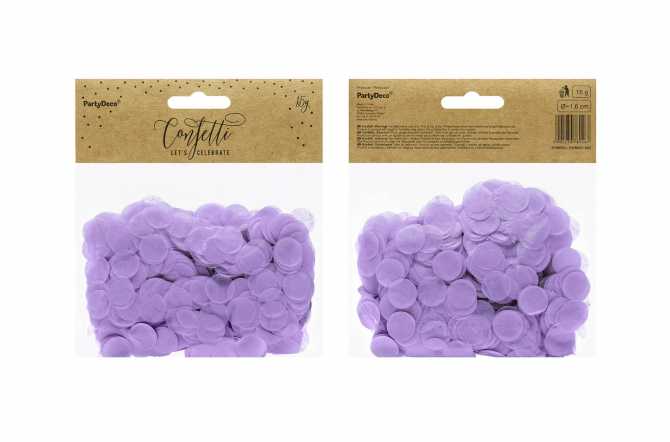 Confettis cercle - violet pastel