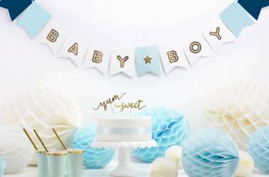 Guirlande bannière Baby boy – 1,6 m