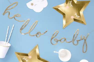 Guirlande baby shower doré