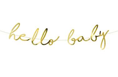 Guirlande Hello baby doré