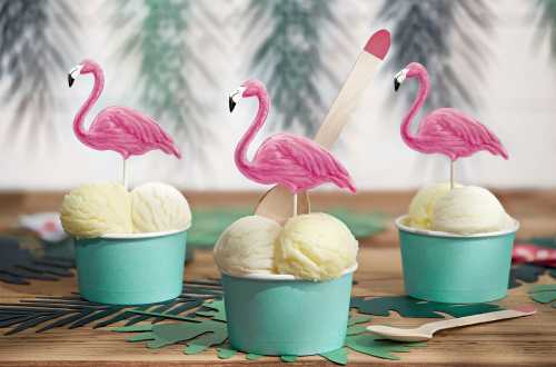 Toppers flamants rose
