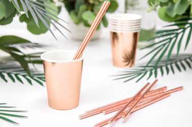 6 Gobelets rose - rose doré