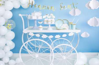 6 Gobelets bleu à bord doré