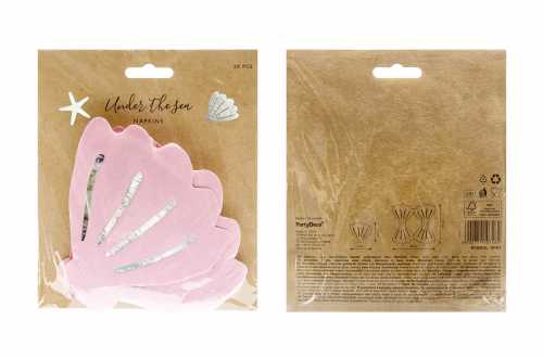 20 serviettes coquillage – Rose et irisé