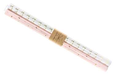Rouleau de 2 feuilles de papier cadeau - Bouclettes doré et traits multi-couleurs
