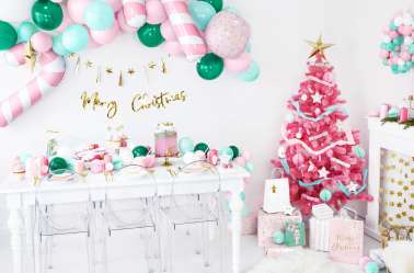 Rouleau de 2 feuilles de papier cadeau - Bouclettes doré et traits multi-couleurs