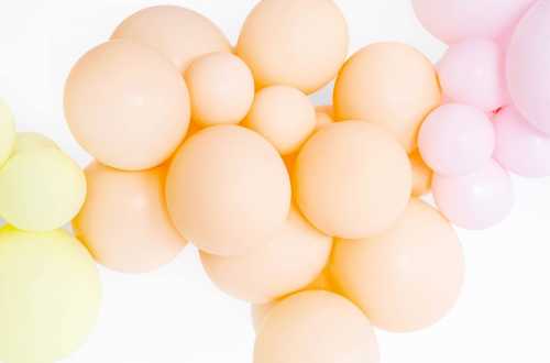 10 Ballons de baudruche - pêche clair pastel