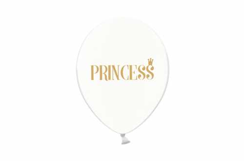6 Ballons transparents imprimés - Princess