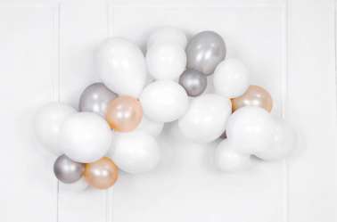 10 Ballons de baudruche - blanc pur pastel