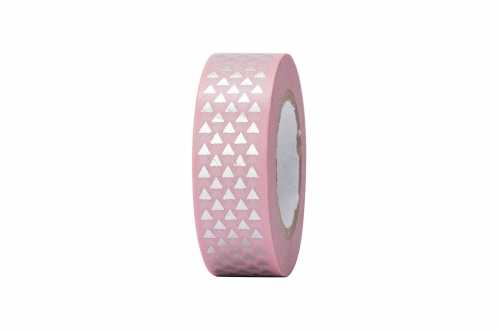 Masking tape – rose pastel à triangles irisés