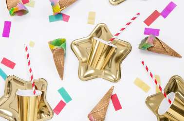 10 Pailles à rayures rouges 