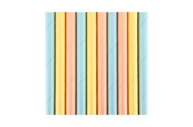Lot de 10 pailles pastels- 19.5cm