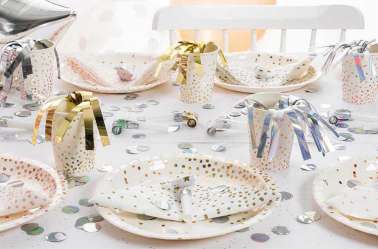 20 Serviettes à pois doré