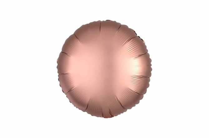 Ballon aluminium Pastille rose cuivre satiné mat - 40 cm