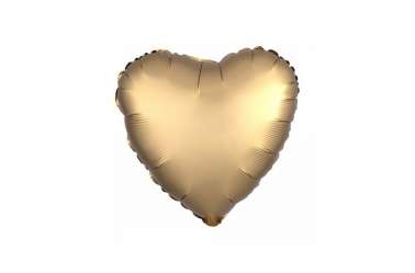 Ballon aluminium Cœur or satiné mat