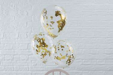 Ballons Confettis dorés