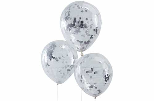 PARTYDECO - Ballon de baudruche confettis rond Ø…