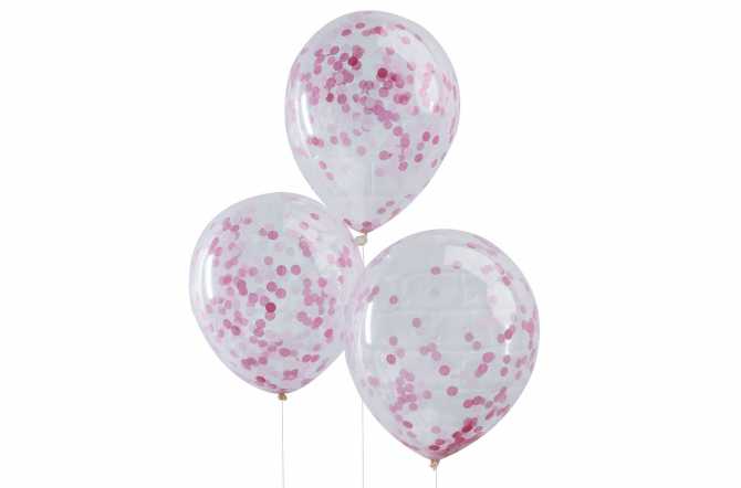 Ballons Confettis rose