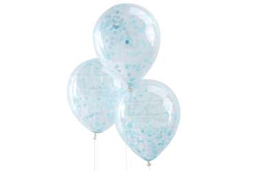 Ballons Confettis bleu