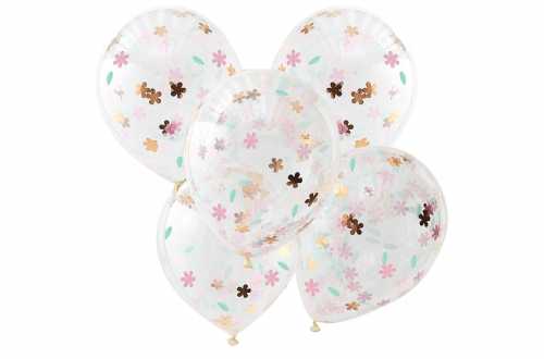 Ballons de baudruche Confettis fleurs