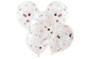 Ballons de baudruche Confettis fleurs
