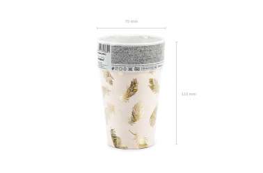 6 Gobelets Plumes - Cygne