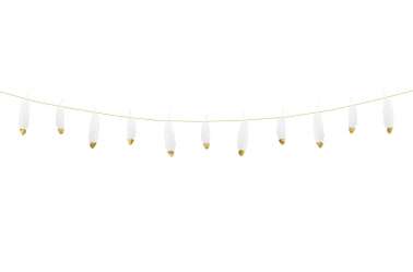 Guirlande plumes de Cygne dorées