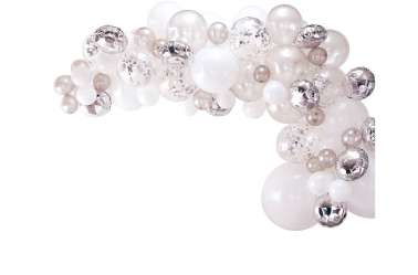 Kit arche de ballons – argenté (70 ballons)