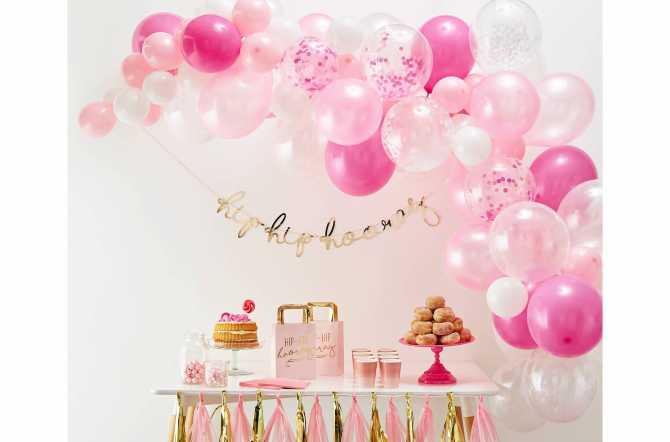 Kit arche de ballons rose