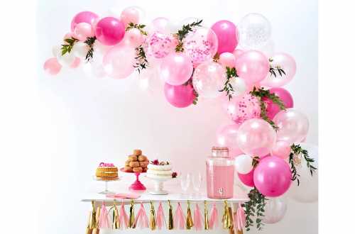 arche de ballons rose anniversaire flamant rose