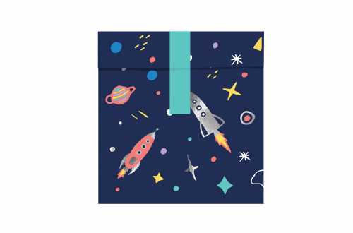 6 Sachets et stickers - Espace et Cosmonaute