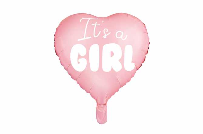 Ballon mylar en forme de coeur rose clair