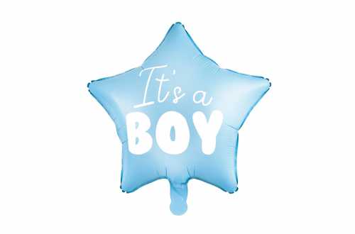 Ballon mylar It's a BOY – Cœur bleu (45 cm)