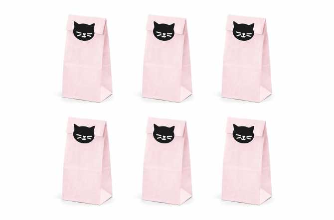 Pochettes cadeaux Chat noir