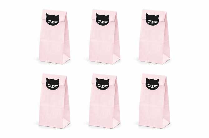 Pochettes cadeaux Chat noir