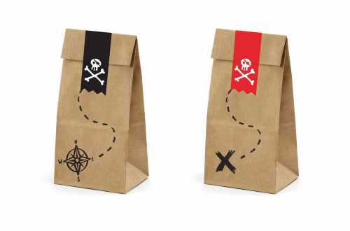 Pochettes cadeaux - Pirates (18 cm)