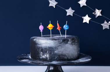 Bougies Fusée, espace et terre