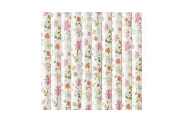 Pailles aux motifs de fleurs