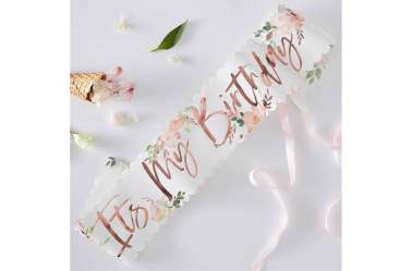 Bandeau Déguisement fleurie c'est mon anniversaire