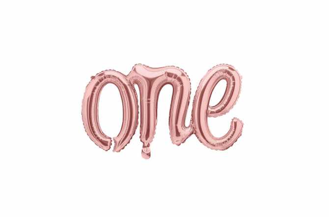 Décoration de fête – Ballon one rose pour anniversaire ou baby shower