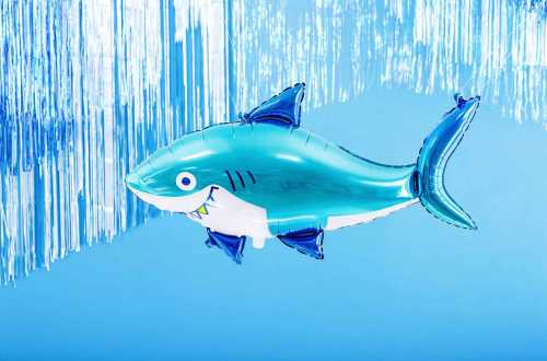 Grand Ballon Requin bleu - 92 x 48 cm