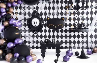 Ballon mylar tête de Chat - Noir et Or