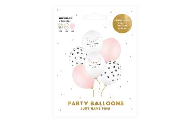 Set de 6 ballons mixtes chat - 30cm