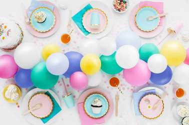 5 Petites bougies arc-en-ciel et soleil