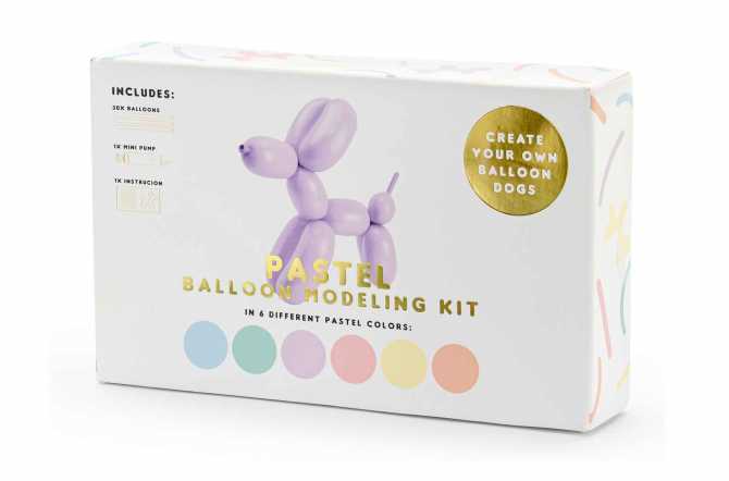 Ballons pastels à modeler avec pompe